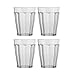 Rhapsody 8-ounce Faceted Plastic Juice Tumblers | set of 8 Clear