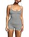 Ninimour Women Solid Spaghetti Strap Casual Beach Shorts Jumpsuit Rompers Bodysuit