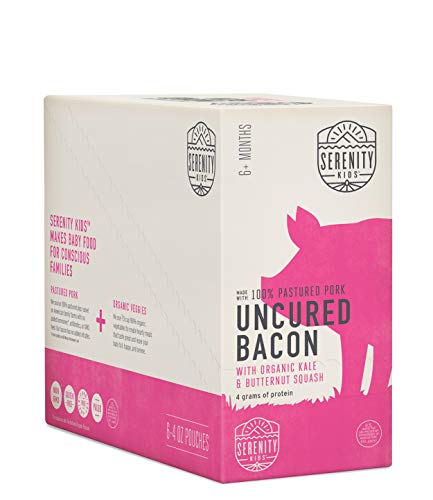 image for Serenity Kids Baby Food, Uncured Bacon with Organic Kale and Butternut