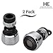 2PCS Kitchen Faucet Aerator, Splash Filter Attachment Tap 360 Rotate Swivel Saving Diffuser Nozzle Filter Adapter
