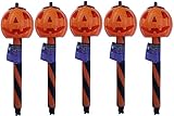 Solar Halloween Pumpkin Stake Light- Pack of 6-