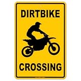 Dirtbike Crossing Tin Sign