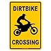 Dirtbike Crossing Tin Sign