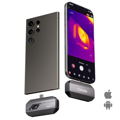 TOPDON Wärmebildkamera TC002C Duo für Android/iOS, 512x384 TISR Auflösung