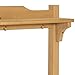 Best Choice Products Outdoor Garden Wooden Recessed Storage Potting Bench Work Station with Removable Lattice Top, 5 Tool Hooks, Tabletop Extension, and Lower Shelf, Natural