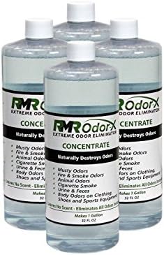 RMR ODOR-X EXTREME ODOR Eliminator, Concentrate (32oz) -Makes 4 Gallons (4 Pack)