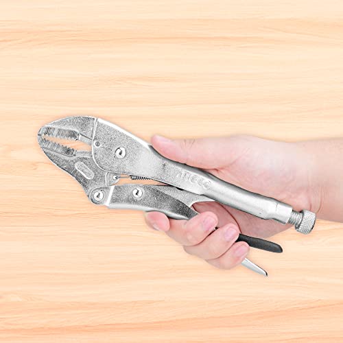 INGCO 10 Inch Locking Pliers Straight Jaw with Wire Cutter Vice Grips