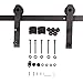 Unionline US Style 6.6 Ft Homewares Sliding Wood Barn Door Hardware Sliding Track Kit Straight Roller