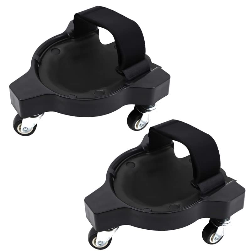 Y-Nut 2 Pcs Knee pads work Durable Heavy-Duty kneeling Pads with 3 Casters & Comfortable Cushions, Full 360 Degree Turn Capability Red -Ideal for any Floor Job for Construction Flooring Gardeni