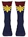 Captain Marvel Cosplay Crew Socks 1 Pair Carol Danvers Suit Marvel Hosiery