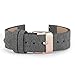 WRISTOLOGY Rose Gold 18mm Womens Easy Interchangeable Watch Band (Grey Suede)