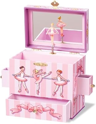 musical jewellery box with dancing doll on it