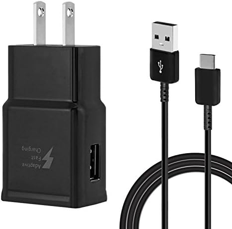 Adaptive Fast Charger Kit for Samsung Galaxy S9/S8/Note8/S8 Plus, Quick Charge 2.0 Adapter Micro USB 2.0 Cable Kit, YouCoulee (Wall Charger + TypeC Cable)
