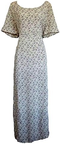 Sacred Threads Beige Maroon Tiny Floral Dress M/L