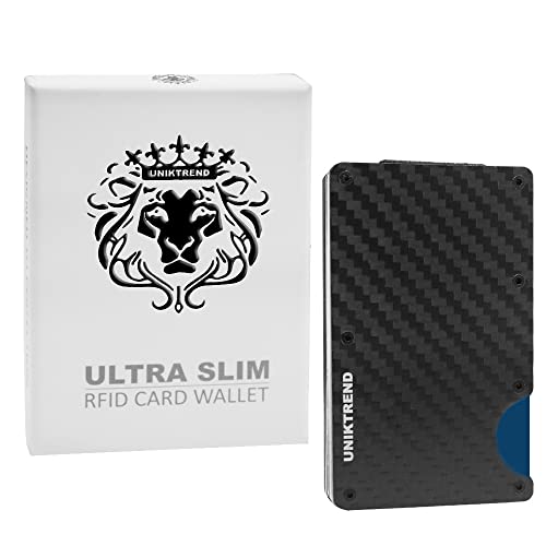 UNIKTREND Carbon Fiber Wallet for Men or Women, RFID Blocking