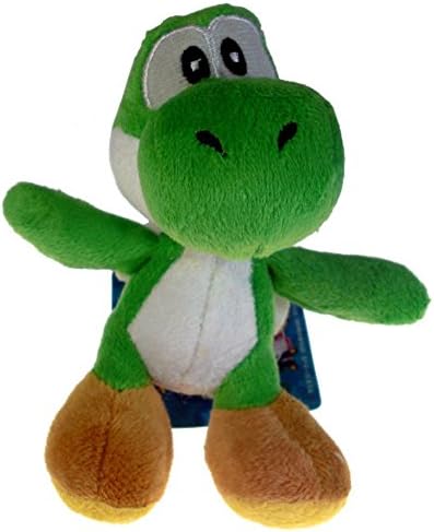 Nintendo Super Mario Brothers Bros 4" Green Yoshi Soft Plush Doll with Hanger