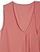 Flora Florida Womens Tanktop Deep V Chiffon Irregular Casual Flowy Tunic Tops