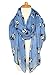 GERINLY Blue Scarfs For Women Panda Bear Shawl Wraps Gift For Animal Lovers