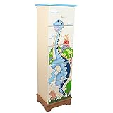 Fantasy Fields - Dinosaur Kingdom Thematic 5 Drawer Wooden Cabinet for Kids Storage | Imagination Inspiring  Hand Crafted & Painted Details | Non-Toxic, Lead Free Water-based Paint
