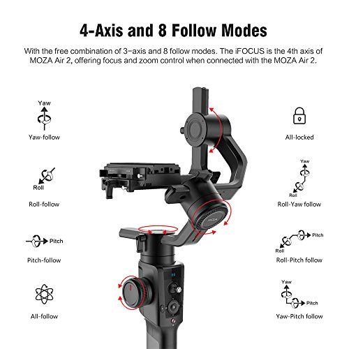 MOZA Air 2 with Hard Protection Case, 3 Axis Handheld Gimbal Stabilizer, 9lbs Payload, 16-Hour Long Working Time, OLED Display, 4 Axis 8 Follow Modes for DSLRs Mirrorless and Pocket Cinema Cameras