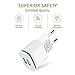European USB Adapter, Niluoya Universal 3-Pack 2.1A/5V Dual Port Europe USB Charger Plug Travel Power Adapter for iPhone X 8/7/6/6S Plus 5S, iPad, Samsung Galaxy S6/S7/S8 Edge, HTC, LG, Moto, Kindle
