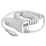 Galaxy S6 Car Charger, iRAG® Ultra Fast USB 2M/6Ft Retractable Coiled Charger with Smart IC Technology for Samsung Galaxy | iPhone, iPad, iPod | Google | Nexus | Motorola | Nokia | HTC | Amazon Fire and More