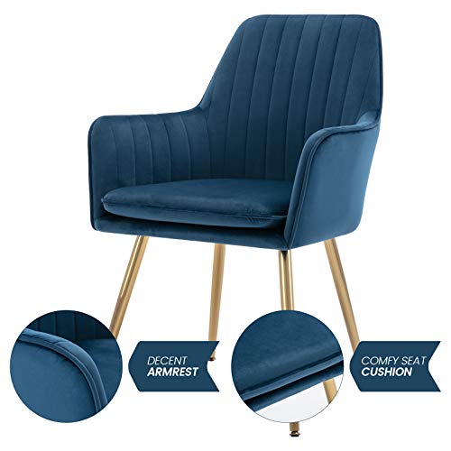 DMF Furniture Modern Velvet Accent Chair High Back Elegant Dinning