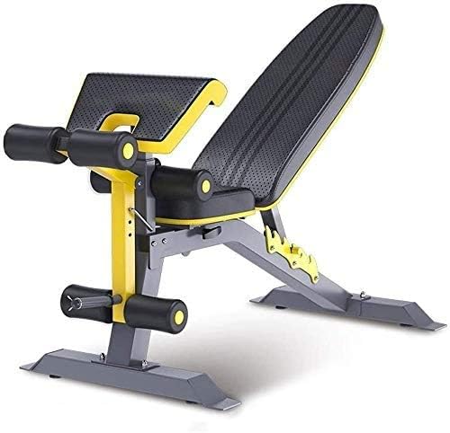 CUUYQ Adjustable Weight Bench, Workout Benches Multi Purpose Exercise Utility Bench/Fitness Benches/Sit-Up Board/Sit Up Bench for Whole Body Exercise,Black
