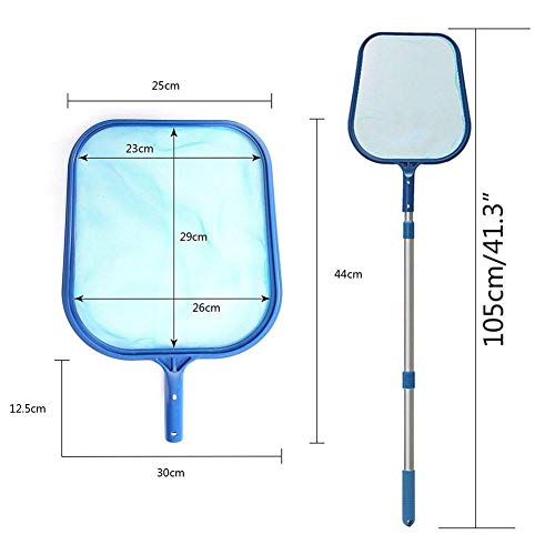 Leaf Skimmer Heavy Duty Pool Leaf Skimmer Net with Adjustable Aluminum Telescopic Pole for Pools and Spas Professional Swimming Pool Leaf Skimmer Net