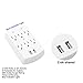 Multi Outlet Wall Mount Adapter Surge Protector with Two 2 USB Charging Ports, 6 Electrical Outlet Extenders Surge Protector Charging Station