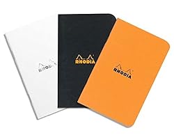 Rhodia Staplebound Orange Lined Notebook 14.8 X