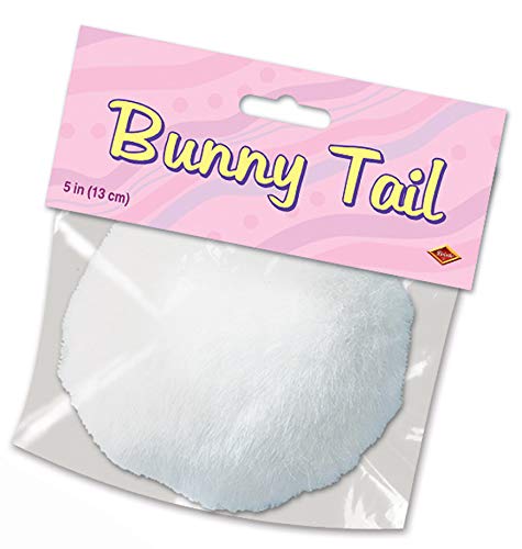 Beistle 40773 Plush Fabric Bunny Tail Easter Party Supplies, Halloween Costume Accessory, 5