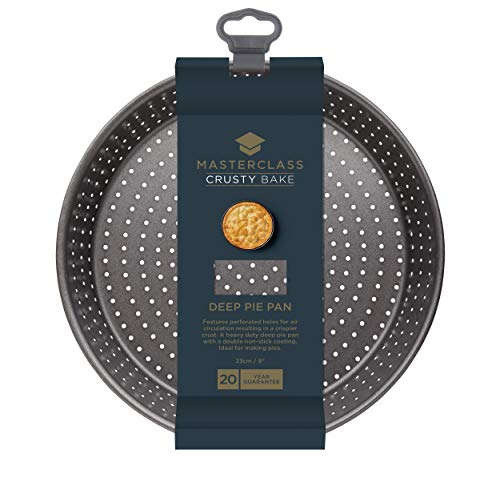 Kitchen Craft MasterClass Crusty Bake Non-Stick Pie Pan/Tart Tin, Grey, 23 cm