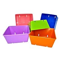 5x5 Seed Tray Multi Color - 40 Pack - Extra Strength 5 x 5 Inserts Grow Microgreens, Wheatgrass Seeds, Fodder 1020 System 801 Trays