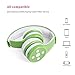 YUSONIC Toddler Headphones Wireless, Bluetooth Kid Headphones for Boys Girls,5 Button Easy use with Sharing Port, Built in Mic for Laptop Phones Computer (bs690 Green)