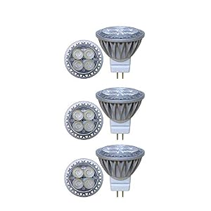 Image of Makergroup Low Voltage Lighting 12VAC/DC 3W MR11 Gu4.0 Bi-pin LED Bulb Lamp Spotlight Cool White 5000-6000K 15W-35W Halogen Replacement for Indoor and Outdoor Landscape Lighting (6-Pack)