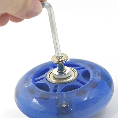 Fujiyuan 1 pcs Outdoor Light Inline Sliding Flash PU Roller Skate Wheels 70mm replacement parts Rainbow color
