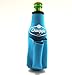 Chuggie Beer Bottle with Two Pockets - Holds Cigarette and Lighter, Phone, Keys, 3mm Neoprene (Blue)