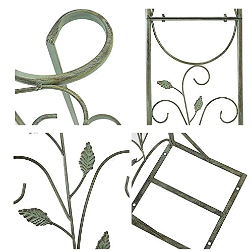 SAFGH Gartenbogenrahmen Einfach zu montieren für Kletterpflanzen Rose Support Gartenlaube, Retro Schmiedeeisen Balkon… – Bild 3