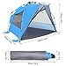 ENKEEO Pop Up Beach Tent, Automatic Easy Set Up Family Tent Instant Sun Shelter, with UPF 50 Plus Sun Protection, Full Privacy Door & Sitting Mat and Carry Bag for Outdoor Camping, Fishing, Hiking
