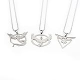 LEPENN Brand Pokemon Go Ball Necklace Game Anime Team Valor Mystic Instinct Logo Bead Chain Necklace