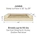 Furhaven Orthopedic Dog Bed for Large Dogs w/ Removable Bolsters & Washable Cover, For Dogs Up to 95 lbs - Plush & Suede Sofa - Clay, Jumbo/XL