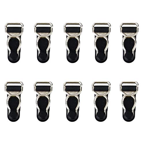 Nicedeal Craft Belt Clips Hooks Grippers for Garter Belt Girdle Garment Pack of 10 (Black) DIY Tools