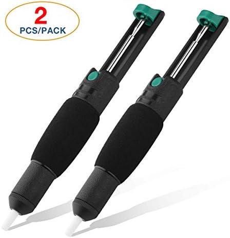 ANGIX Desoldering Wick Solder Sucker Desoldering Vacuum Pump (2pcs/pack(black))