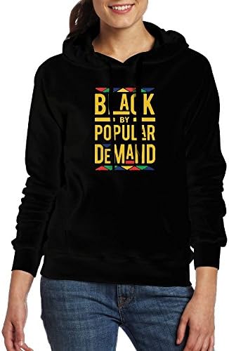 Black By Popular Demand Women's Casual Hoodie Sweatshirts With Big Pocket