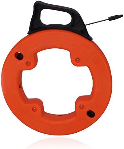 Vanitek 25 Foot Reach, Spring-Steel Fish Tape Reel, with High Impact Case, for Electric or Communication Wire Puller