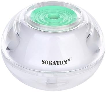 Cool Mist Humidifiers, SOKATON 120ml Car Humidifier Diffuser for Sinus Infection, Dry Sinuses, Eyes, Nose, Throat - Mini Quiet Humidifiers with Night Light, Auto Shut-off (Green)