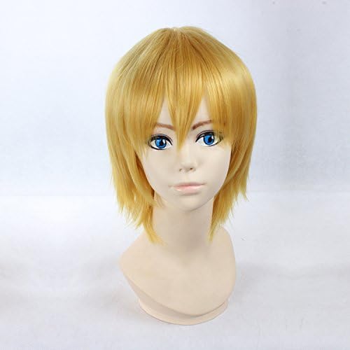 Kise Ryota Wig Short Synthetic Japanese Cartoon Kuroko No Basket Cosplay Anime Wigs CW10F Free Size Golden Yellow