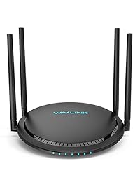 WAVLINK AC1200 Router Ethernet Gigabit de doble banda de 1200 Mbps con WiFi router inteligente de 5 GHz + Router WiFi de 2,4 GHz para juegos de alta velocidad inalámbrico con WiFi caja con largo alcance para juegos Xbox PlayStation PC