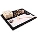 Deluxe Wooden Zen Sand Garden with Candle Holder, Candle, Rocks Sand and Rake (Model# RG-004)